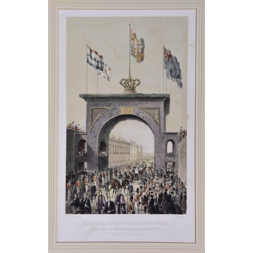 144 - After Philip John Ouless (Jersey, 1817-1885), 'Royal Procession Passing St Marks Church' and 'Trium... 