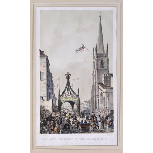 144 - After Philip John Ouless (Jersey, 1817-1885), 'Royal Procession Passing St Marks Church' and 'Trium... 