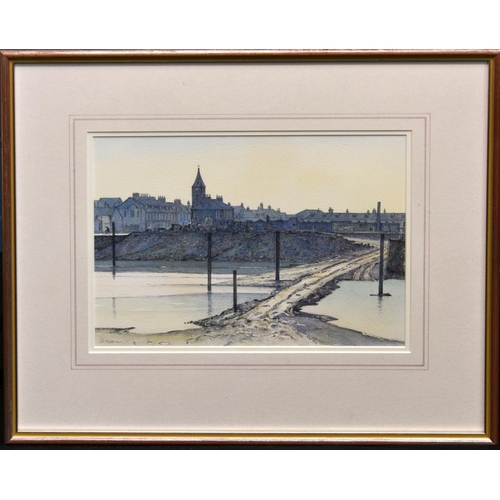 171 - Paul Bisson (British, b.1938), Low tide, St Sampsons harbour watercolour, signed lower left 8¼ x 1... 