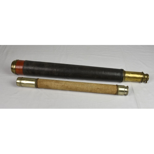 315 - A 19th century Stebbing & Co single draw telescope, inscribed 'Stebbing & Co opticians to the Queen ... 