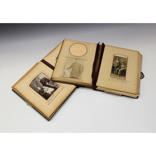 335 - Guernsey and Military interest - Two early 20th century photo albums, the albums having family photo... 