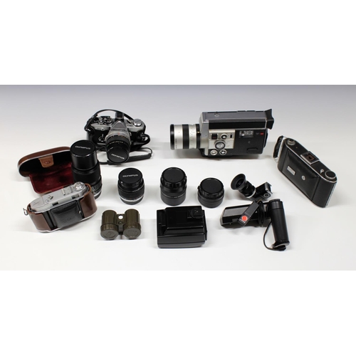 342 - A collection of camera equipment and accessories - Olympus / Canon / Kodak etc, comprising an OLYMPU... 