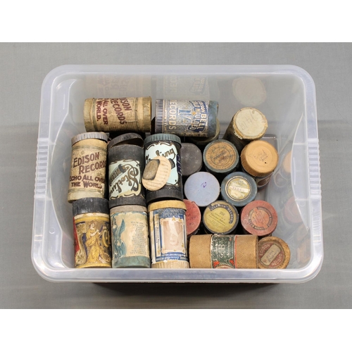 343 - A quantity of Sterling, Edison, Columbia record cylinders. (qty)