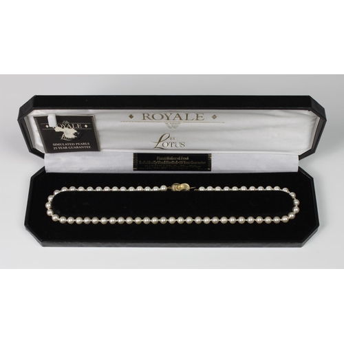355 - A selection of silver jewellery, a simulation pearl necklace with box and two pieces of jet jeweller... 