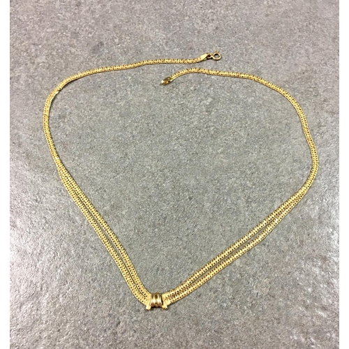 358 - A fancy 9ct gold necklace, stamped Italy.