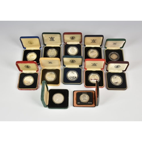 820 - Coinage - A collection of Silver Proof coins, comprising a Jersey - 1981 40th Anniversary of Liberat... 