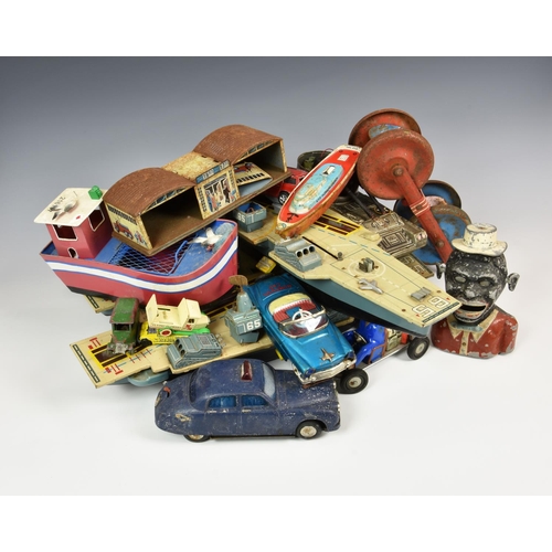 966 - Marx Toys (Japan) - Three battery operated Aircraft Carriers, together with Palets Bretons novelty f... 