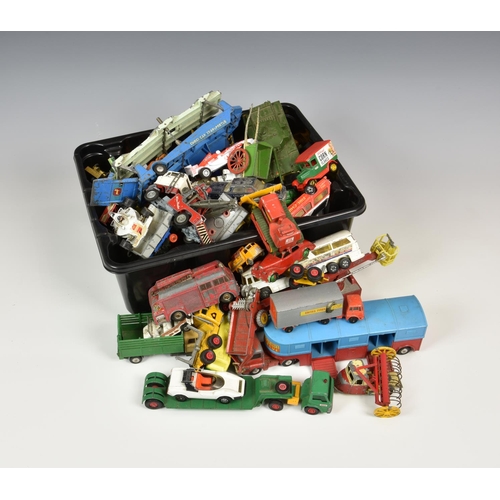 969 - A large collection of vintage playworn die-cast cars - Corgi / Dinky / Matchbox etc.