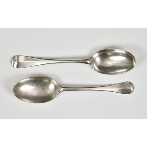 1019 - A rare Channel Islands silver Hanoverian pattern soup spoon, maker's mark IL struck once (possibly J... 