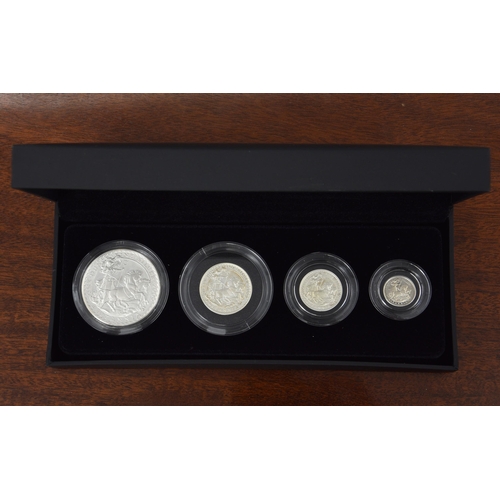 273 - Numismatics interest - The Royal Mint 2009 UK Britannia four-coin Silver Proof set, comprising a £2;... 