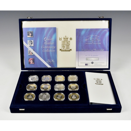 287 - Numismatics interest - The Royal Mint - Queen Elizabeth The Queen Mother Centenary Collection (24 co... 