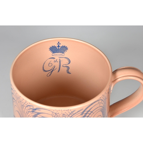 35 - Eric Ravilious for Wedgwood - a rare commemorative mug for the 1937 Coronation, c.1937, commemoratin... 