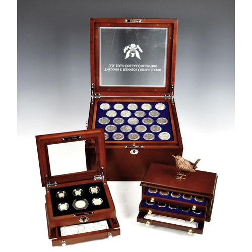 399 - Numismatics interest - Danbury Mint collections, comprising 'The Complete Wren Farthing collection',... 