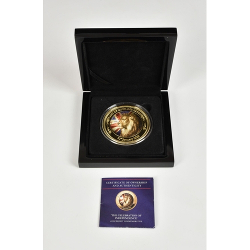 423 - Numismatics interest - The Bradford Exchange 'The Celebration of UK Independence Brexit Gold-Plated ... 