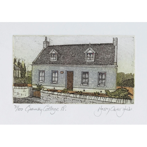 497 - Barry Owen Jones, RWS, RE (British, 1934-2018), 'Guernsey Cottage 18', coloured etching, signed, num... 