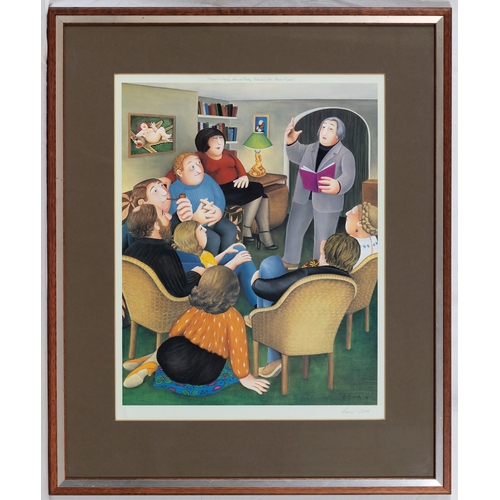 499 - Beryl Cook (British, 1926-2008), Poetry Reading, limited edition coloured print, signed in pencil ... 