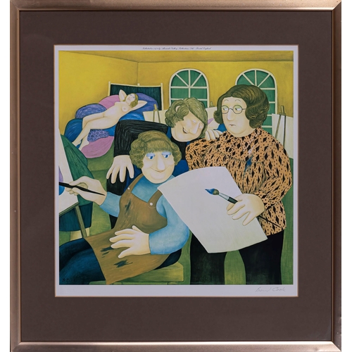 500 - Beryl Cook (British, 1926-2008), Art Class, limited edition coloured print, signed in pencil lower... 