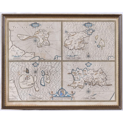 548 - Three Channel Islands maps, comprising Sarnia Insula by Johannes Blaeu, 17 x 21¼in. (43.2 x 54cm.), ... 