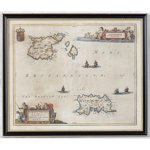 550 - Joan Blaeu (1596-1673), Map of Jersey and Guernsey, inscribed 