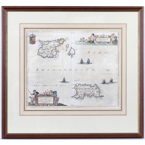 555 - Joan Blaeu (1596-1673), Map of Jersey and Guernsey, inscribed 