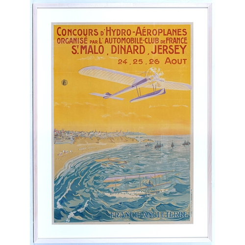 623 - An exceptionally rare original poster advertising the air show from which the first aircraft to land... 