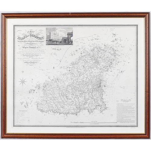 641 - After James Cochrane Junior - A Map of the Island of Guernsey, likewise all of the Adjacent Rocks, S... 