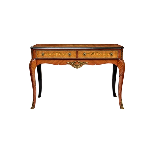 827 - A matching Louis XVI style two drawer serving table, late 20th century, 50 x 22in. (127 x 56cm.), 33... 