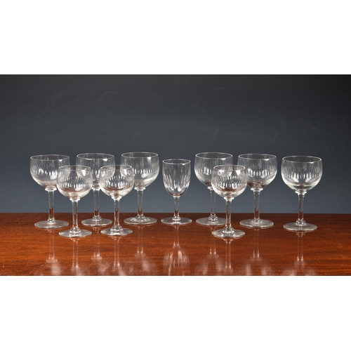 190 - A large collection of 19th and early 20th century drinking glasses, including Victorian gin glasses;... 