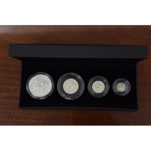 273 - Numismatics interest - The Royal Mint 2009 UK Britannia four-coin Silver Proof set, comprising a £2;... 