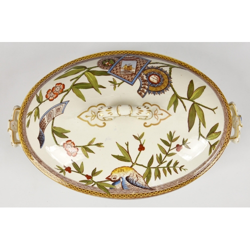 41 - A collection of 19th century Archaistic style Wedgwood & Co dinnerware in the 'Louise' pattern, comp... 