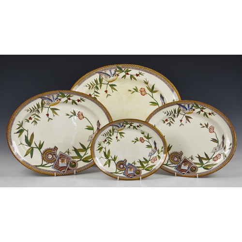 41 - A collection of 19th century Archaistic style Wedgwood & Co dinnerware in the 'Louise' pattern, comp... 