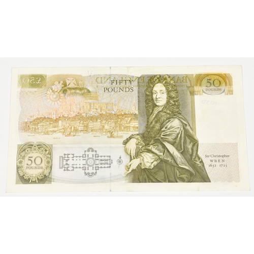 455 - BRITISH BANKNOTE - Bank of England - Fifty Pounds, c. July 1988, Signatory G. M. Gill, serial number... 