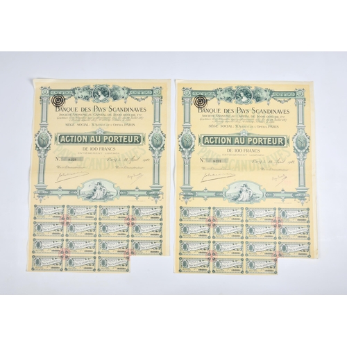 538 - A small collection of late 19th and early 20th century share and bond certificates, including a Conf... 