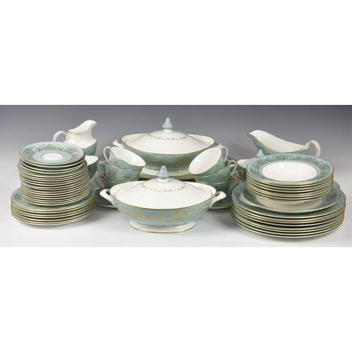 60 - A Royal Doulton 'DE LAMERIE'  part tea / dinner service, comprising of eight soup bowls, two platter... 