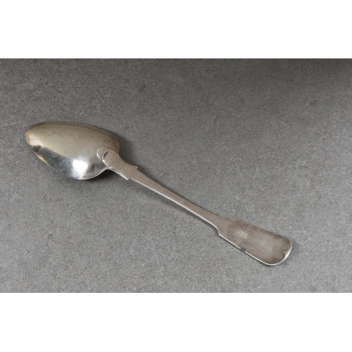 103 - A Channel Islands silver fiddle pattern table spoon, maker's mark T.DG J.LG struck once(Thomas de Gr... 