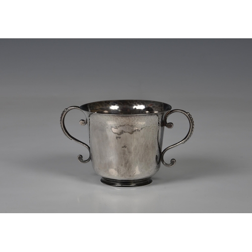 109 - An 18th century Channel Islands silver christening cup, overstruck maker's mark TM (unknown, Guernse... 