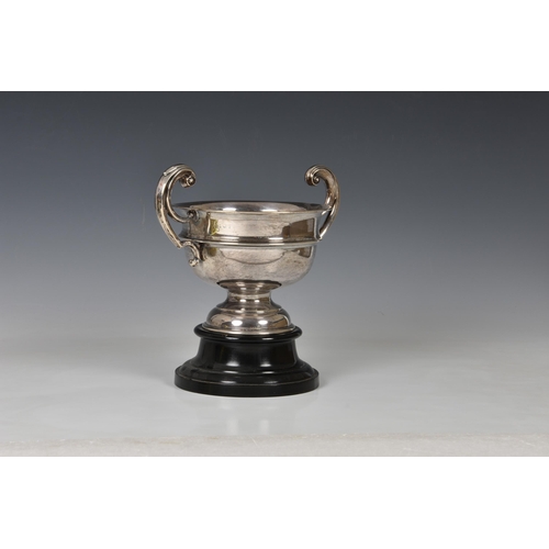 117 - An Edwardian silver prize cup - Guernsey agricultural history interest, maker's mark rubbed, Birm. 1... 