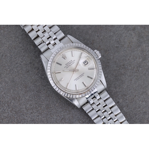 1432 - A Rolex Oyster-Perpetual Datejust stainless steel automatic gents bracelet watch, 1970s, ref.1603, t... 