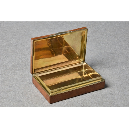 144 - A George IV burr wood & silver gilt pictorial snuff box, John Linnit, London, 1820, of rectangular f... 