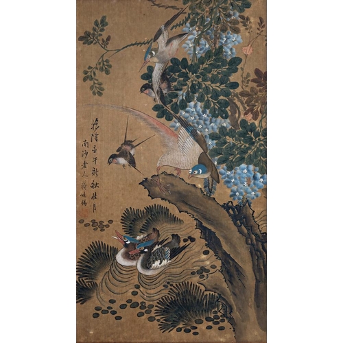 1486 - Follower of Lu Ji (circa 1475-1503), probably Ming period, 17th / 18th century, a pheasant, pair of ... 