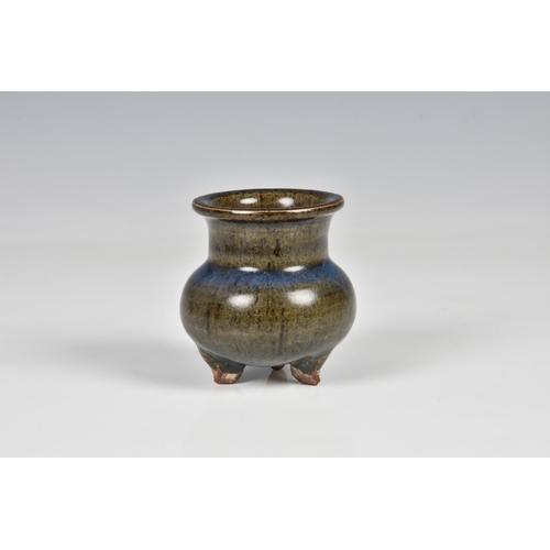 1536 - A small Chinese junyao tripod censer, probably Song dynasty (960-1279), of cauldron form with slight... 