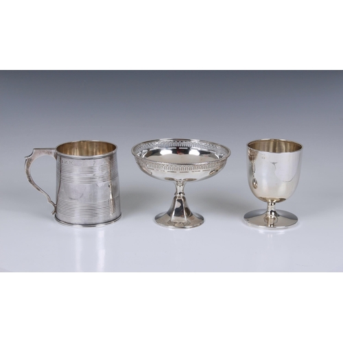 166 - A George IV silver christening mug, of of tapering circular form, London,1830, maker's mark indistin... 