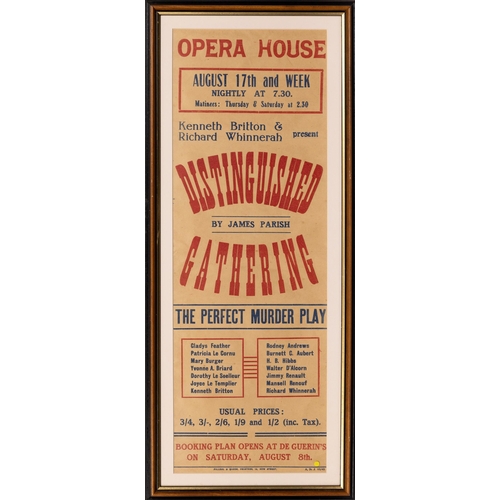 1682 - A collection of framed mid-20th century theatre posters for the Opera House, Jersey, comprising Boxi... 