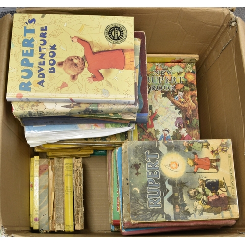 1691 - A large collection of Vintage Rupert hardback books, annuals and comics, approximately 104, various ... 