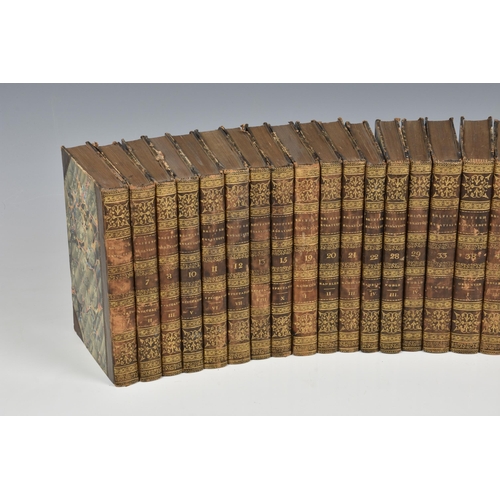 1721 - The Spectator - 1729, six volumes, vols II, III, V, VI, VII and VIII, contemp. tan full gilt panelle... 