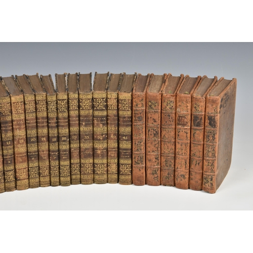 1721 - The Spectator - 1729, six volumes, vols II, III, V, VI, VII and VIII, contemp. tan full gilt panelle... 