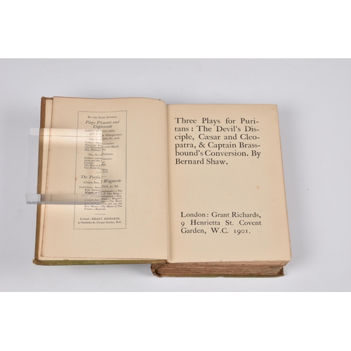 1724 - Shaw (George Bernard), Three Plays for Puritans, first edition, London, Grant Richards 1901, origina... 