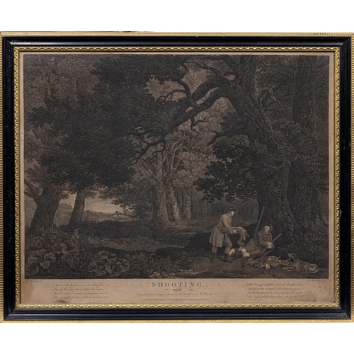 1741 - William Woollett (1735-1785), after George Stubbs ARA (1724-1806), Shooting, a set of four, engravin... 