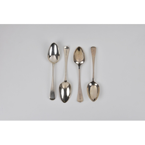 183 - A set of four George IV silver Old English pattern table spoons, Thomas Wilkes Barker, London, 1822,... 