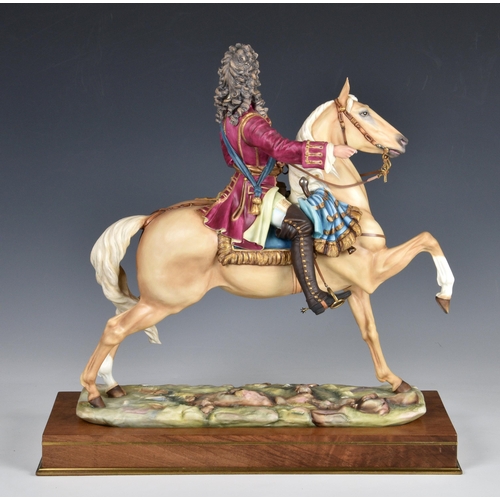 19 - Bernard Winskill for Royal Worcester porcelain limited edition 'Marlborough' figure, equestrian figu... 